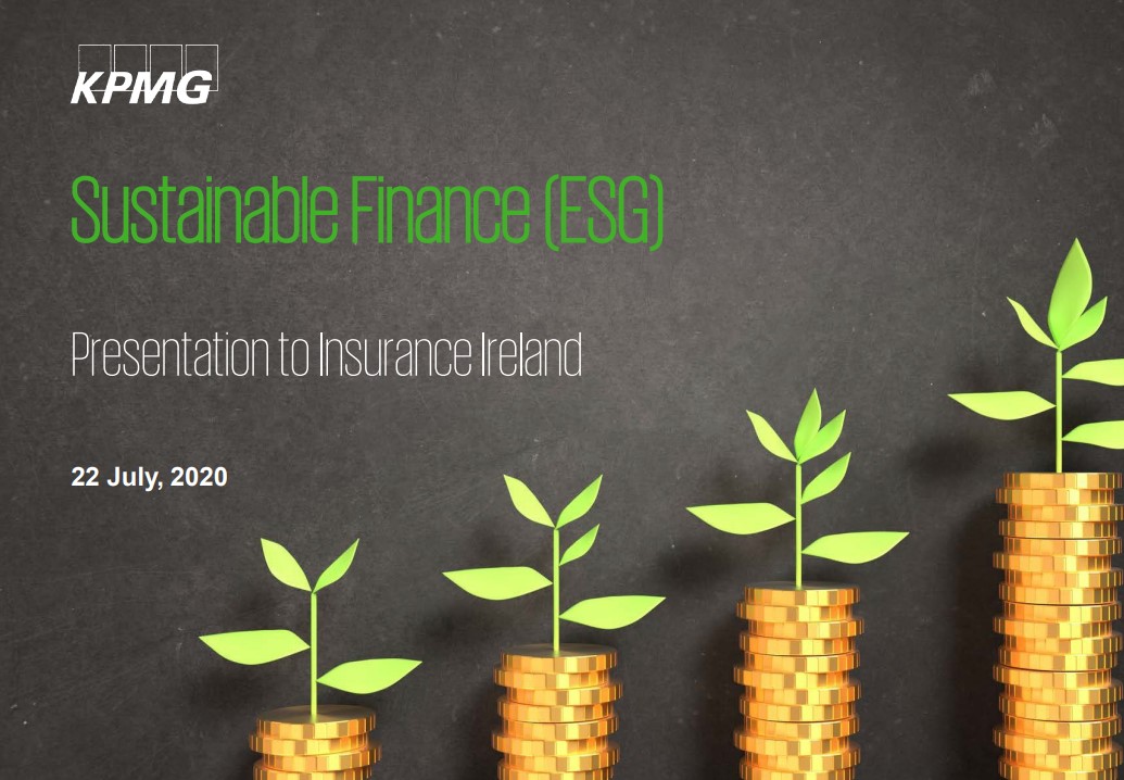 Sustainable Finance (ESG) presentation to Insurance Ireland 